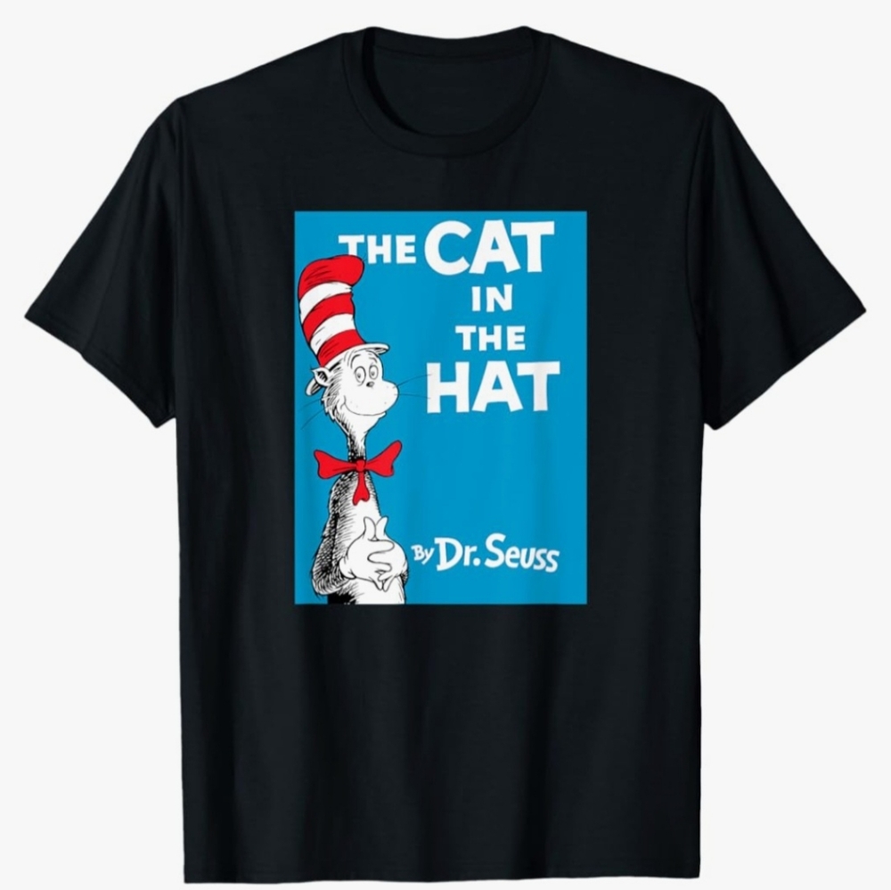 Dr. Seuss The Cat in the Hat Book Cover T-Shirt